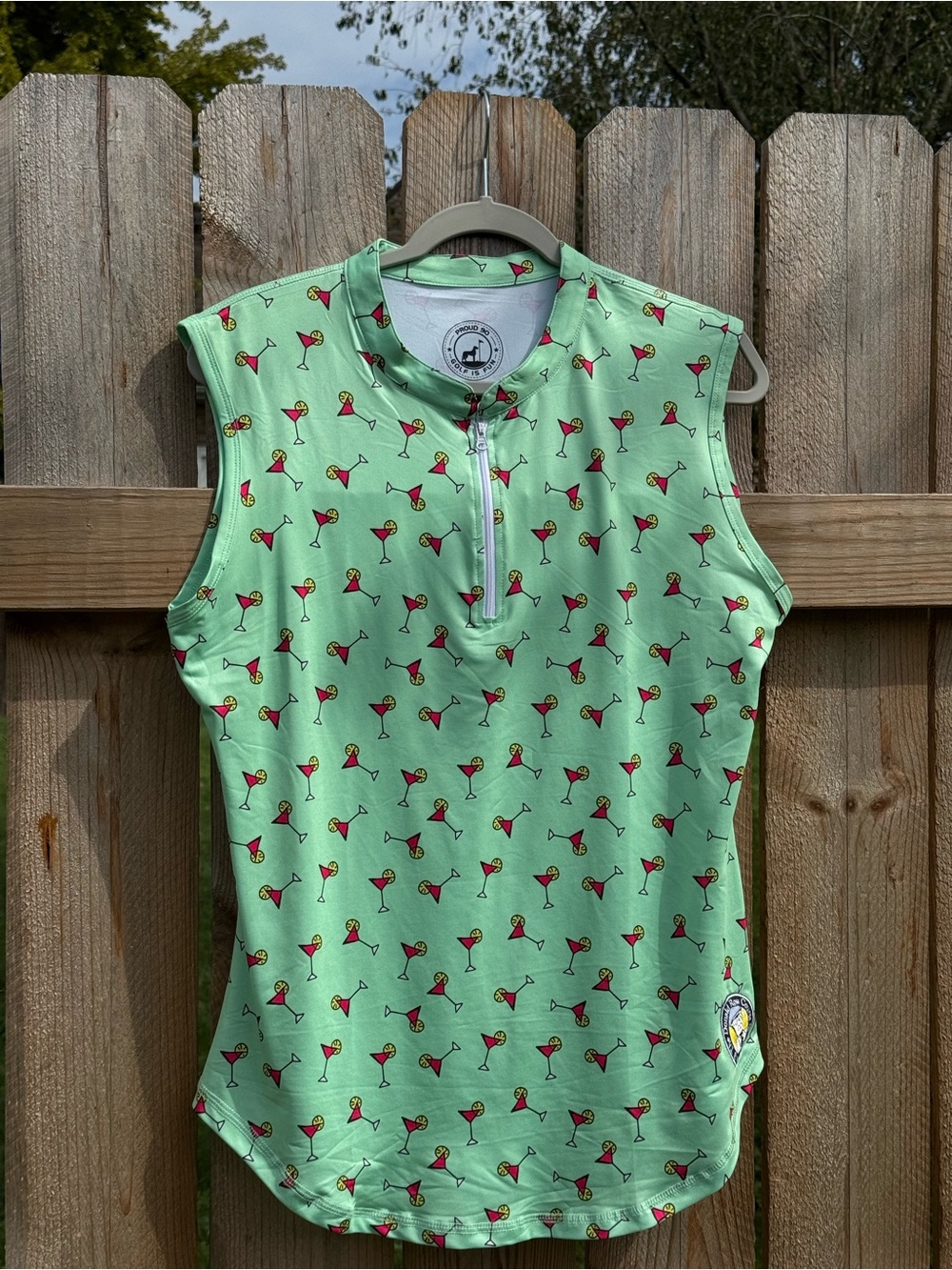 NEW Proud Ninety 90 Performance Golf Tank Womens XL Mosaic Pineapple Donald Ross